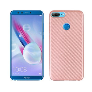 Etui Carbon Fiber Huawei Honor 9 Lite Różowo Złoty/rose Gold