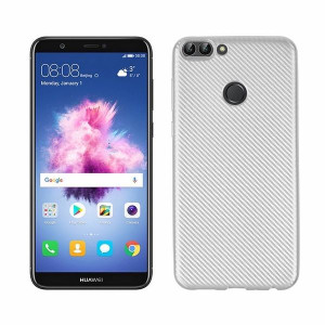 Etui Carbon Fiber Huawei P Smart Srebrny /silver