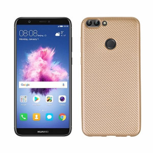 Etui Carbon Fiber Huawei P Smart Złoty /gold