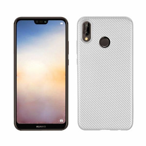 Etui Carbon Fiber Huawei P20 Lite Srebrn /silver