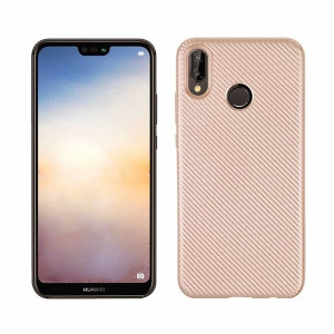 Etui Carbon Fiber Huawei P20 Lite Złoty /gold