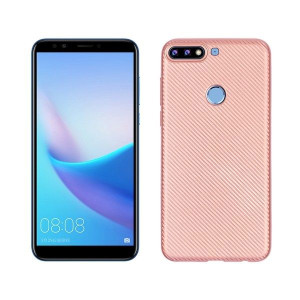 Etui Carbon Fiber Huawei Y7 2018 Różowo- Złoty/rose Gold