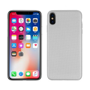 Etui Carbon Fiber Iphone Xs Max Srebrny /silver