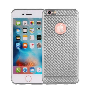 Etui Carbon Fiber Moto E5 Plus Srebrny /silver
