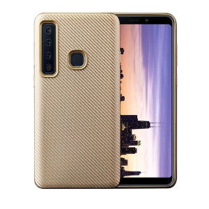 Etui Carbon Fiber Samsung A920 A9 2018 Złoty /gold