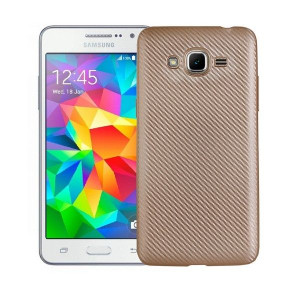 Etui Carbon Fiber Samsung J3 J320 2016 Złoty /gold