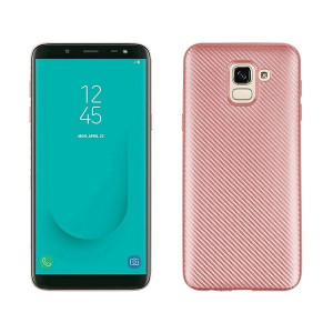 Etui Carbon Fiber Samsung J6 J600 Rózowo-złoty /rosegold