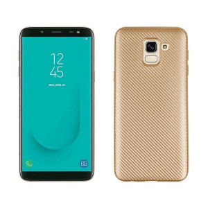 Etui Carbon Fiber Samsung J6 J600 Złoty /gold