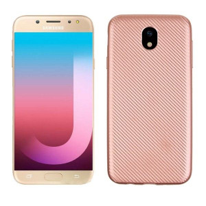 Etui Carbon Fiber Samsung J7 J730 2017 Rózowo-złoty /rosegold