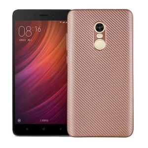 Etui Carbon Fiber Xiaomi Note 4/4x Różow O-złoty /rosegold