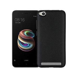 Etui Carbon Fiber Xiaomi Note 5a Czarny /black Cut For Finger Print