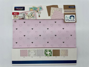 Zestaw papierów 12 arkuszy ozdobnych scrapbooking