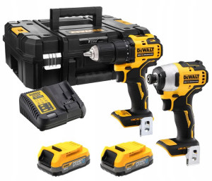 Dewalt Zestaw Dcd708 + Dcf809 2xaku Powerstack 18v