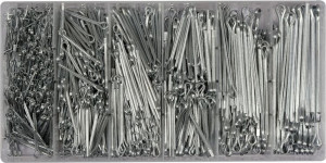 Zestaw Zawleczek Prostych 1000 Szt Mix
