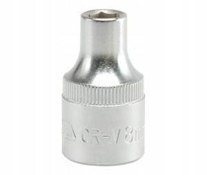 Nasadka Krótka 6-kątna Chromowana 1/2'' 8mm