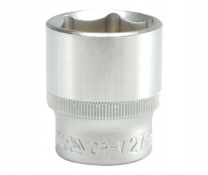 Nasadka Krótka 6-kątna Chromowana 1/2'' 27mm