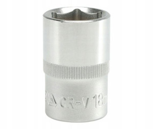 Nasadka Krótka 6-kątna Chromowana 1/2'' 18mm