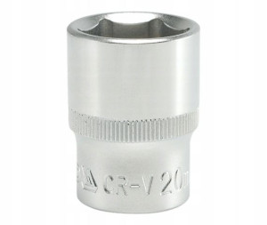 Nasadka Krótka 6-kątna Chromowana 1/2'' 20mm