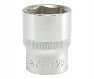 Nasadka Krótka 6-kątna Chromowana 1/2'' 22mm
