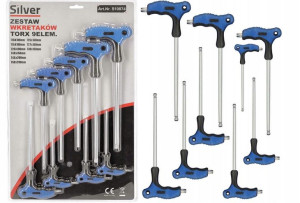 Zestaw Wkrętaków Torx T10-50 Mm Silver 9el Wkrętak