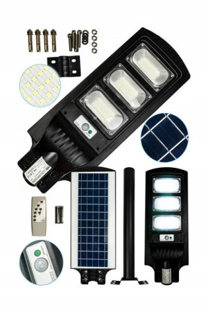 Lampa Uliczna Latarnia Solarna 120w Pilot + Uchwyt