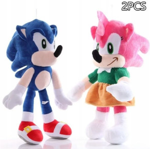 Sonic I Amy Rose Zestaw Maskotek Zabawki 30 Cm