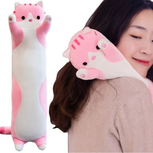 Maskotka Długi Kotek Pluszak Poduszka 80 Cm
