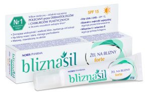 BLIZNASIL Żel na blizny forte SPF15, 15g