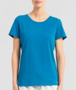 Niebieska góra od piżamy damska Calvin Klein, S