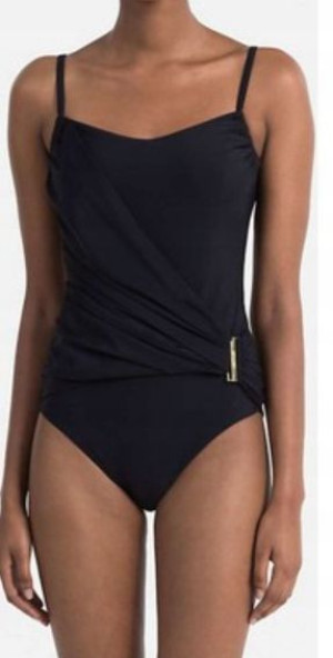 Czarny strój kąpielowy z logo Calvin Klein S