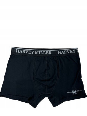 Bawełniane czarne bokserki Harvey Miller M