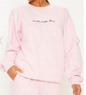 Różowa bawełniana bluza Pretty Little Thing S