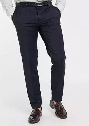 Granatowe eleganckie spodnie Calvin Klein 56