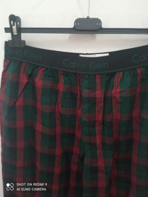 Spodnie od piżamy zielone w kratę Calvin Klein M