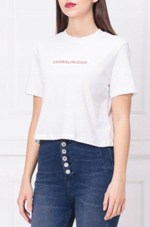 Biała bawełniana damska koszulka Calvin Klein XS