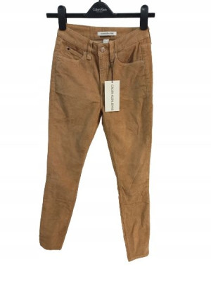 Spodnie camelowe sztruksowe Calvin Klein 26/32
