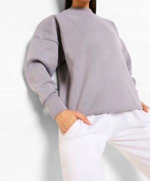 Szara bluza oversize Boohoo M