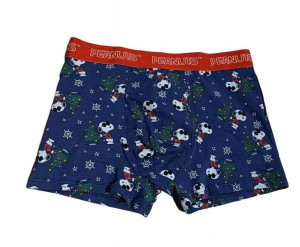 Świąteczne bawełniane bokserki Peanuts XXL
