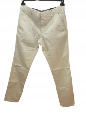 Białe spodnie Calvin Klein Straight Fit 46