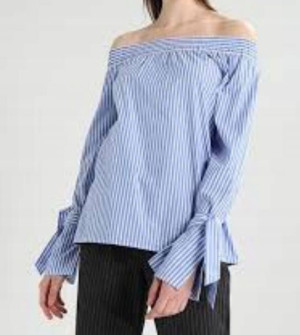 IVY &OAK bluzka w paski bardotka 40