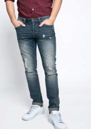 Only&Sons spodnie jeansy z przetarciami