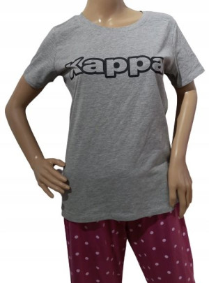 Damski bawełniany szary T-shirt Kappa logo L