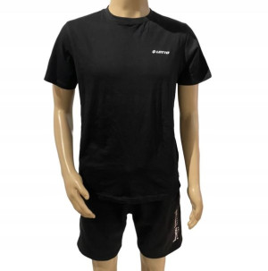 Bawełniany męski t-shirt Lotto czarny XL