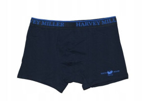 Bawełniane czarne bokserki męskie Harvey Miller XL