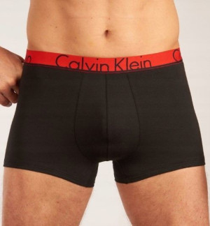 CALVIN KLEIN bawełniane czarne bokserki logo M