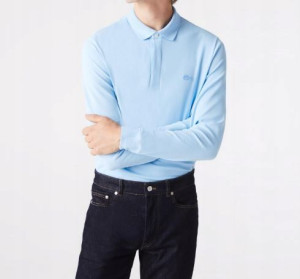 Bluzka polo Lacoste bawełna niebieska XXL