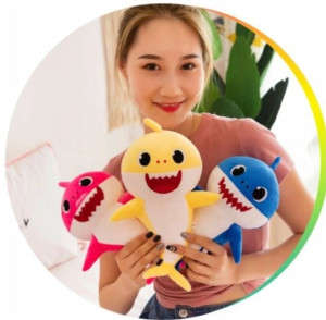 Maskotka Pluszak Śpiewający Baby Shark Rekin 30 Cm