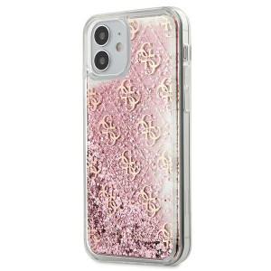 Guess GUHCP12SLG4GSPG iPhone 12 mini 5,4" różowy/pink hardcase 4G Liquid Gl