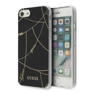 Guess GUHCI8PCUCHBK iPhone 7/8/SE 2020 / SE 2022 czarny/black hardcase Gold