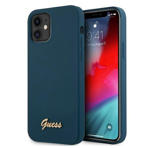 Guess GUHCP12SLSLMGBL iPhone 12 mini 5,4" niebieski/blue hardcase Metal Log
